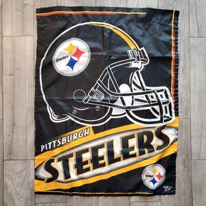 Pittsburgh Steelers NFL Black Banner House Flag 27"‎ X 35" WinCraft USA